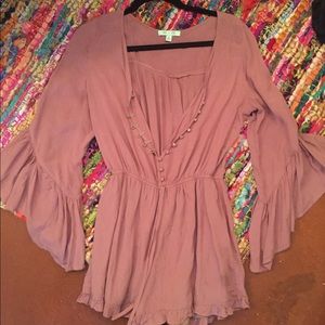 Bell sleeve romper